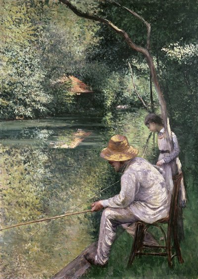 Angling by Gustave Caillebotte